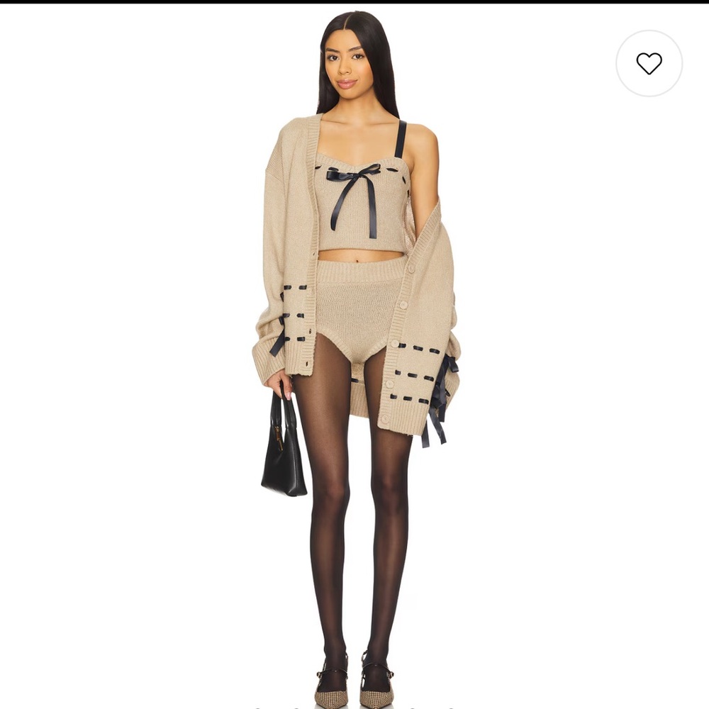 For Love And Lemons Tan Cardigan Sweater